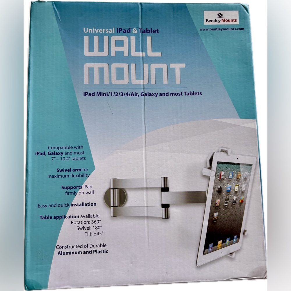 Universal Tablet Wall Mount Bracket - White